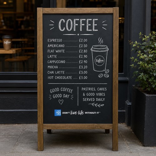 Amex branded wooden frame - amex,