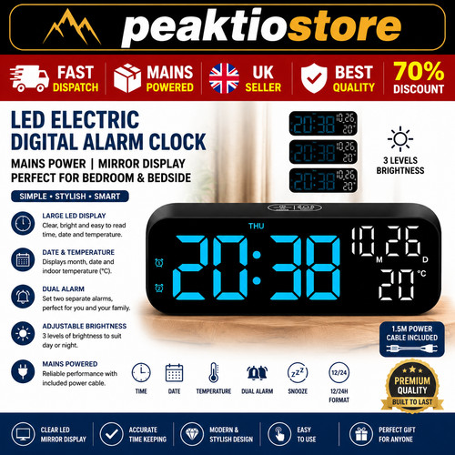 Led electric digital alarm - digital,