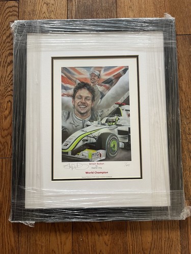 Jenson button framed - button,