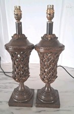 Table Lamp X 1 Brown Gold
