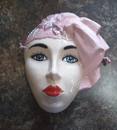 Vintage ceramic lady face - lady,
