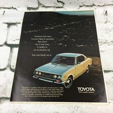 Vintage 1970 car toyota - car, ad