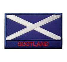 Scottish Flag Official VELCRO® Scotland Patch Embroidered British Badge UK Scot