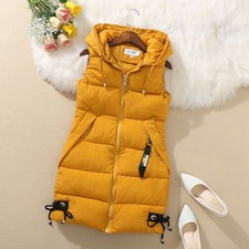 Padded Jacket Womens Body Warmer Quilted Up Waistcoat Soft Gilet Vest Winter Zip