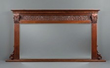Victorian mahogany overmantel - victorian,