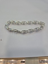 New Sterling Silver/925 " Tulip" Bracelet  9 Inch  20.54 Grams