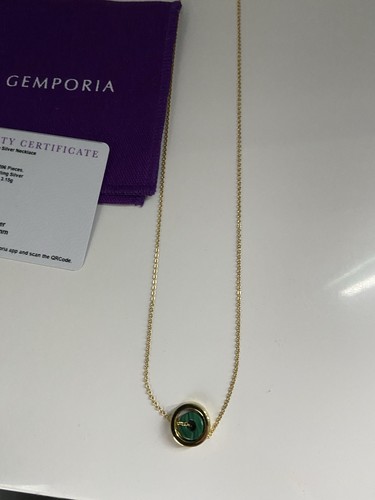 Malachite 40cts gold tone - gold,
