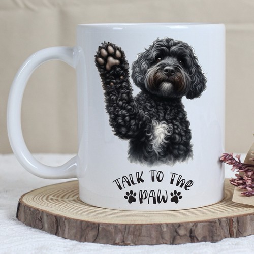 Funny black cockapoo dog - cockapoo,