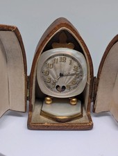 Antique French miniature travel clock by A. Langel Paris