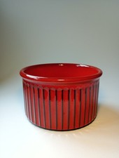 Portmeirion Red Dragon 6.5"/16.5cm 1 Litre Stoneware Ribbed Soufflé Dish-1980's