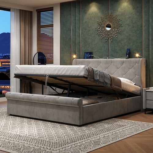 Double ottoman storage bed - double,