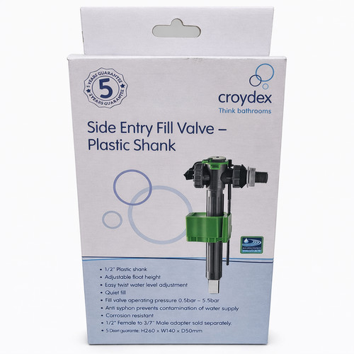 Side entry cistern fill - side,
