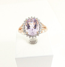 9ct gold ring morganite - gold,