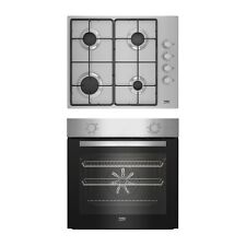 Beko QBSE223SX Built-in Multifunction Oven & Gas Hob Pack - Stainless Steel
