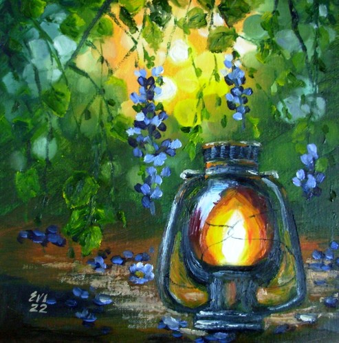 Light original oil painting - oil,