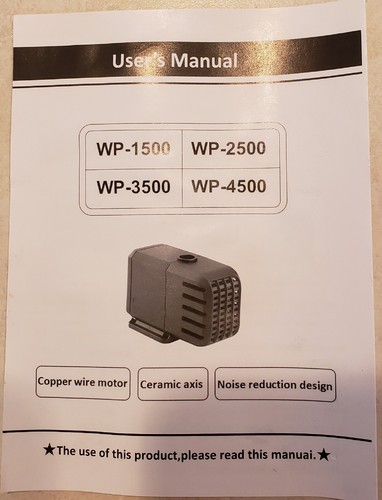 Wp2500 fish tank - wp2500, pump