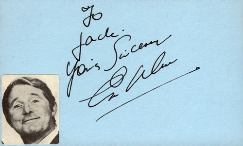 Ernie wise signed auto 3x5 - ernie,