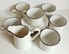  Vintage Midwinter Stonehenge Creation: 5 cups & saucers; milk jug, sugar bowl