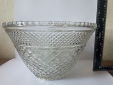 Rare Vintage Wexford by Anchor Hocking Punch Bowl Set 10 Glasses Retro Glass 