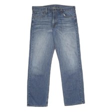 LEVI'S 569 Mens Jeans Blue Loose Straight Denim Medium W34 L34 Classic Fit Zip