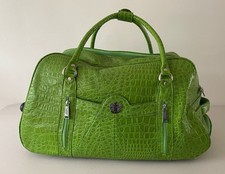 LYDC Green Medium/Large Travel Luggage Wheeled Trolley Holdall Bag