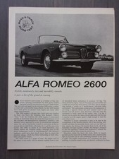 ALFA ROMEO 2600 SPIDER 1962