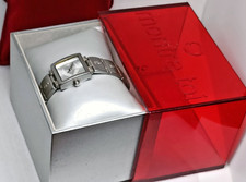 MORGAN Ladies Silver Tone Brushed Look Quartz Watch-VGC/Working