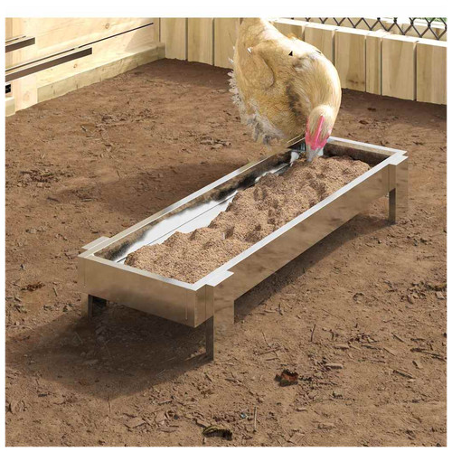 Chicken feeder galvanised - chicken,
