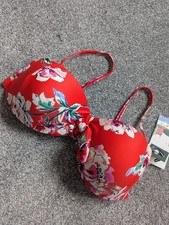 Joules Red Floral Print Bikini