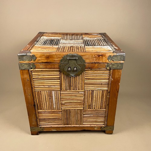 Bamboo square box trunk wooden - square,