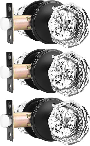 Pack glass door knobs with - 3-pack,