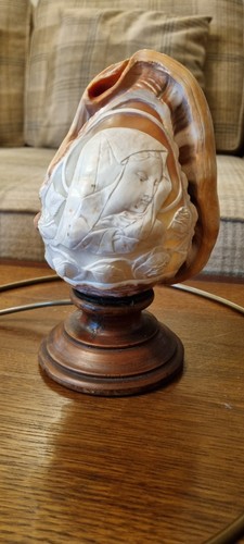 Vintage carved conch shell - vintage,