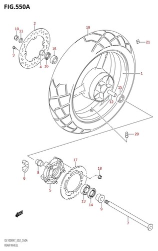 Suzuki genuine rear hub shock - suzuki,