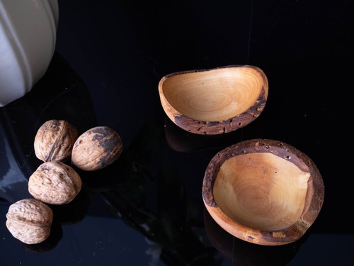 Olive wood rustic bowls - wood,
