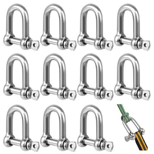 12pcs shackle stainless - 12pcs,