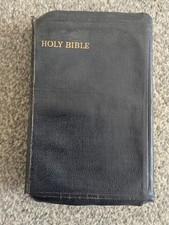 Holy Bible Illustrated Collins Leather Bound Vintage