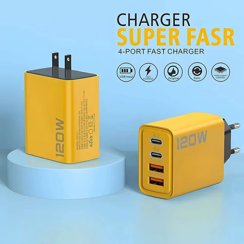 120w super fast charger 4port - fast,