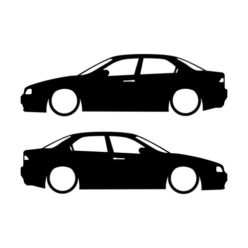 Set car decal - car, stickers