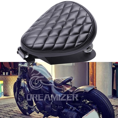 Leather motorcycle solo seat - motorcycle,