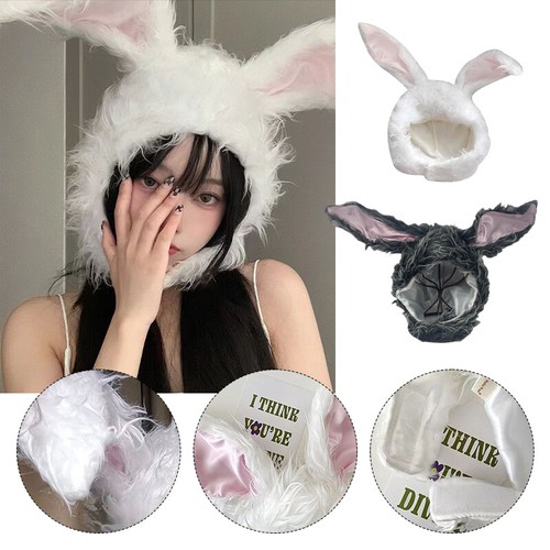 Cute plush bunny ears - ears, hat