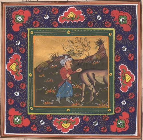 Indian persian miniature - indian,