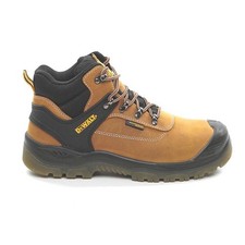 DeWalt Safety Boots Mens Standard Fit Tan Leather Waterproof Steel Toe Size 8
