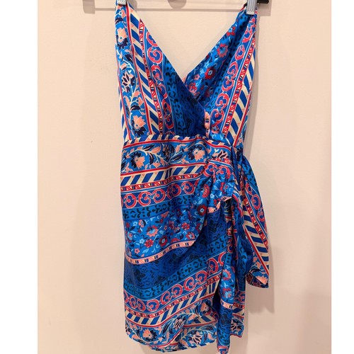 Zara blue printed - mini, wrap