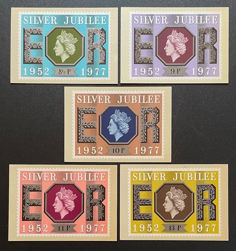 1977 silver jubilee phq cards - silver,