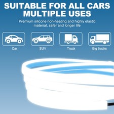  Dynamic WHITE LED DRL Automotive Lighting Bonnet Strip Car Hood Lights