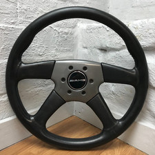 Genuine Nardi 360mm black leather 4 spoke steering wheel. Mercedes, AMG.  14A