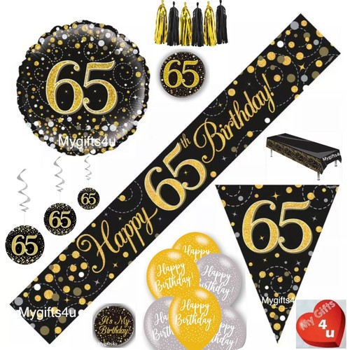 Black 65th happy birthday - &,