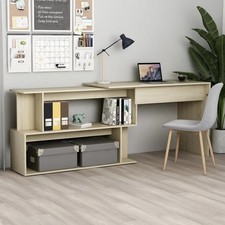 WALPLUS Corner Desk Sonoma Oak 200x50x76 cm Engineered Wood