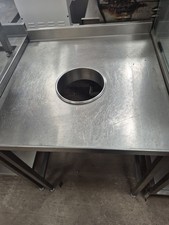 Stainless Steel Commercial Counter Table Bin Hole Waste Bin