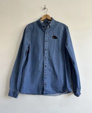 Lazy Oaf Shirt Men's Denim Shirt Panther Motif Size M